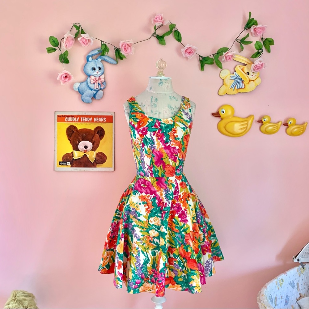 ☀️Steppin' Out Multicolor Floral Fit & Flare Mini Dress